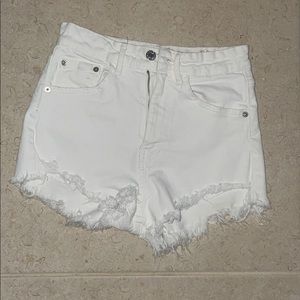 Zara high waist denim shorts